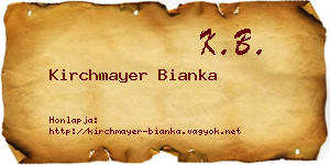 Kirchmayer Bianka névjegykártya